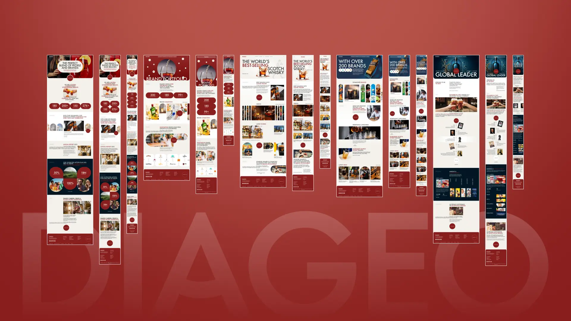Diageo website mockup 5