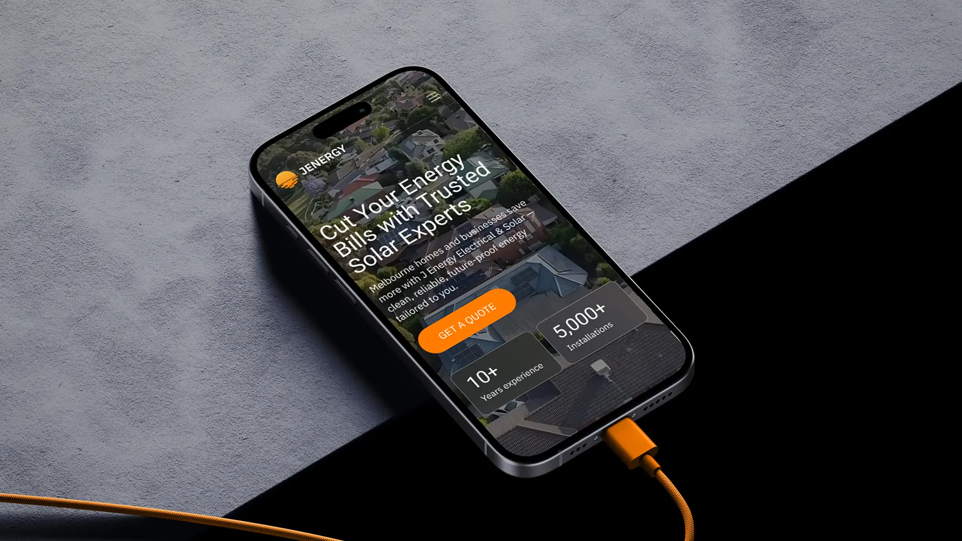 Jenergy website mockup 2
