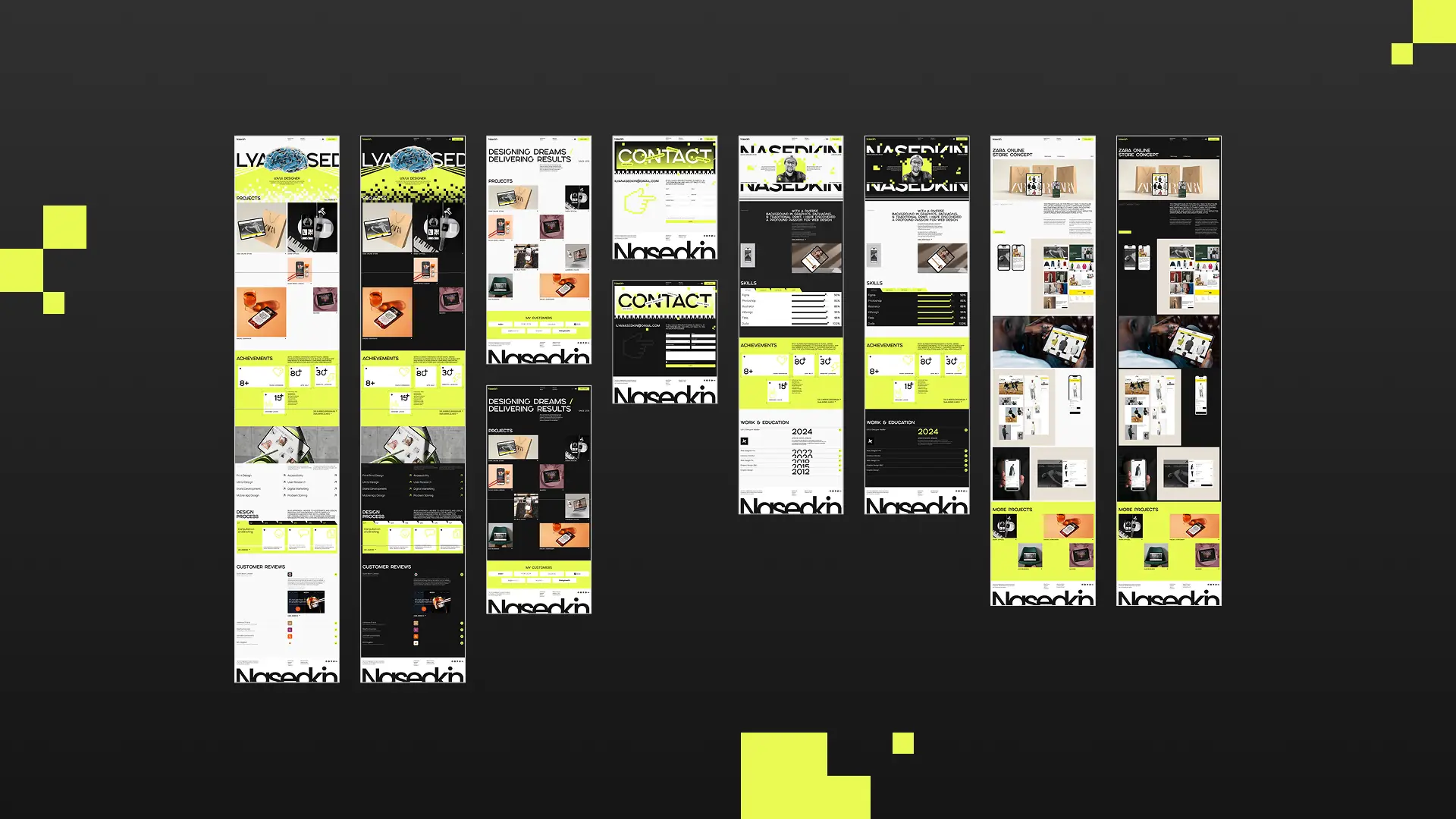 Nasedkin Portfolio website mockup 5